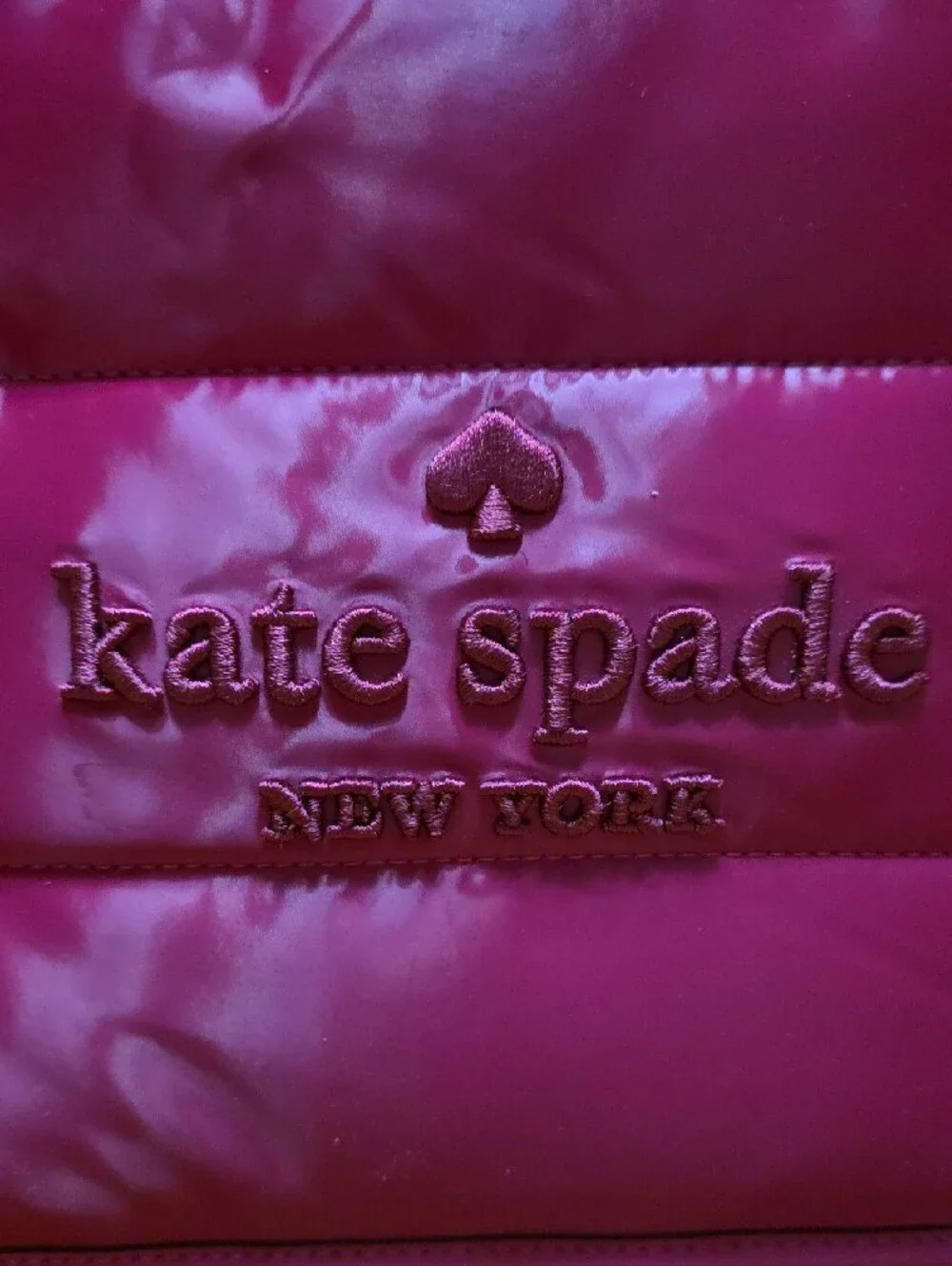 kate spade Magenta Quilted Zip Cosmetic Pouch